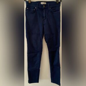 Principle Denim The Gem Indigo Skinny Cropped Slit Jeans Women's Sz 25